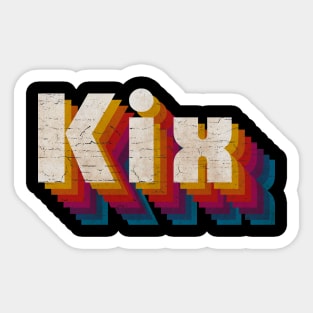 retro vintage Kix Sticker